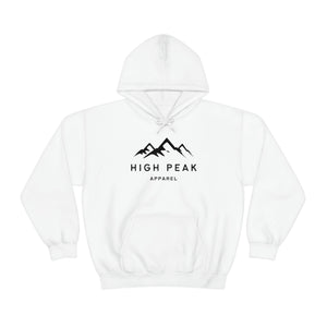 High Peak Apparel Black and White Classic Mountain Hoodie - Original Collection